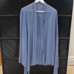 Lululemon powder blue open sweater.